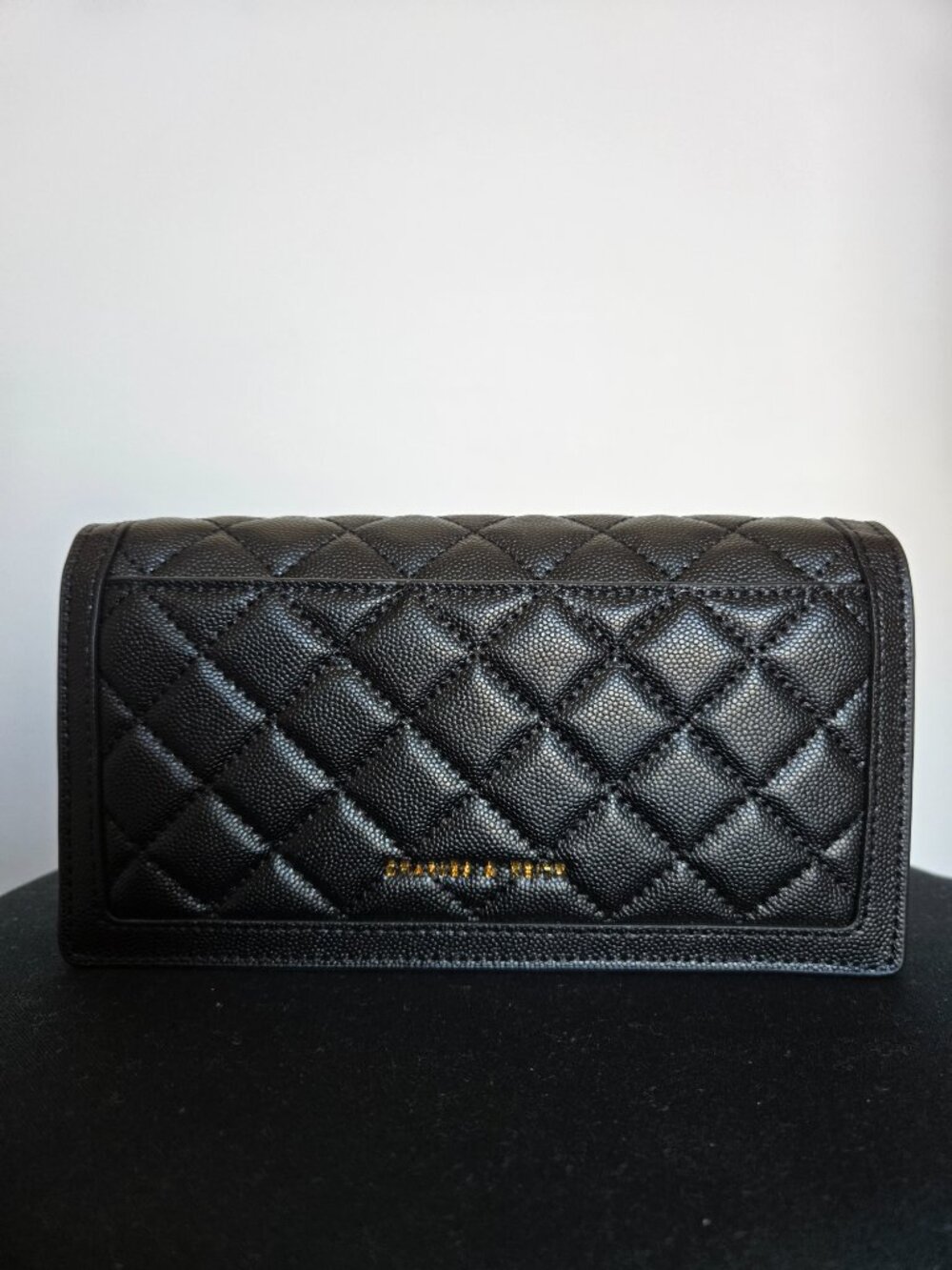 Charles & Keith Micaela Quilted Long Wallet - Black - Picture 3 of 10